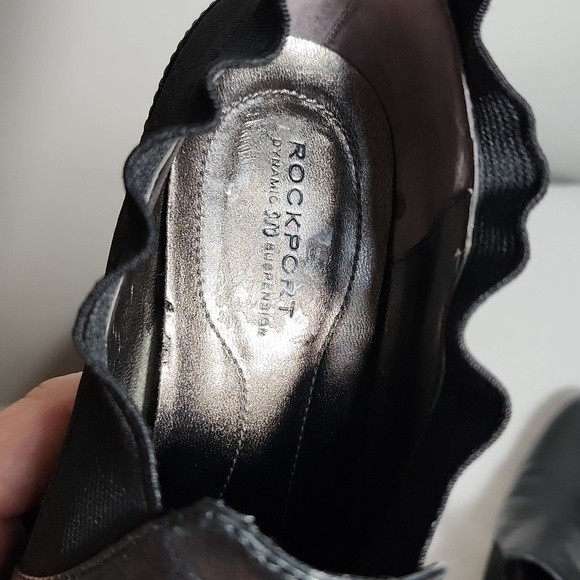 Rockport Dynamic Suspension leather black heels with comfort stretch - Picture 9 of 12